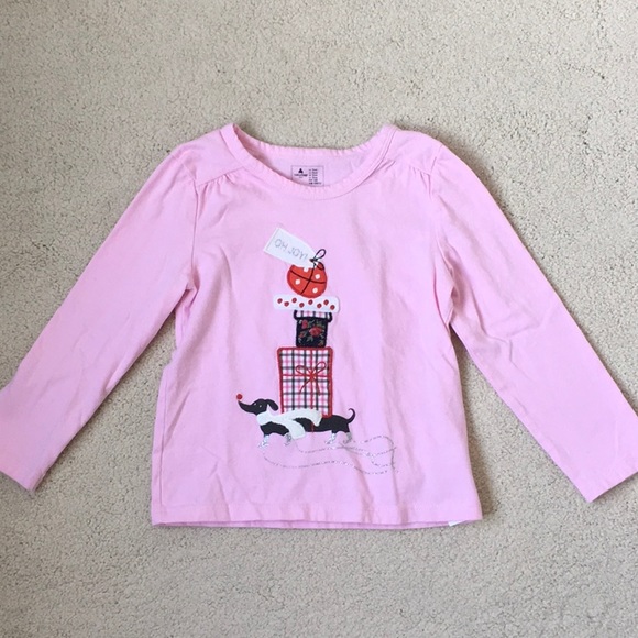 Long Sleeve; Logo; White//Purple - Size 4T New Girl Baby GAP Shirt